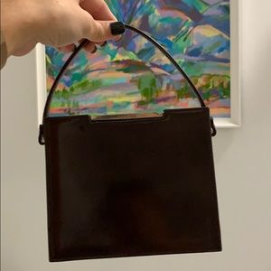 Brown leather Calvin Klein mini bag